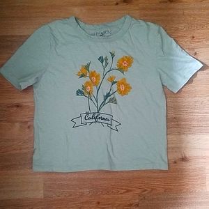Fifth-sun flower croptop